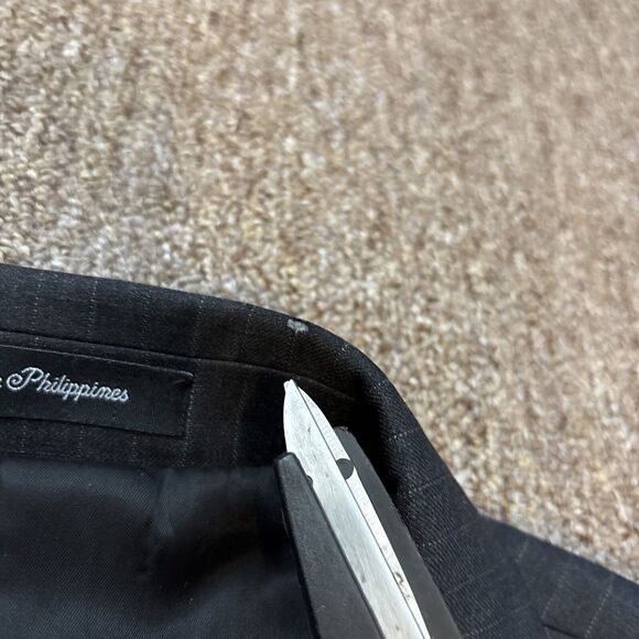 Polo Ralph Lauren Jacket Only Suit Gry Stripe 2 Button Wool 46L - Small cut top - Picture 8 of 13